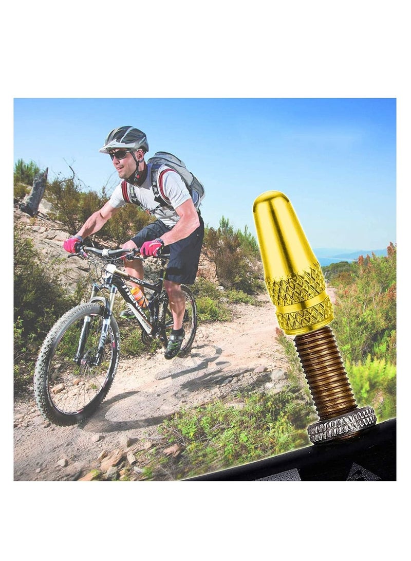 SYOSI Bike Valve Stem Caps Tire Valve Caps Presta Chrome Anodized Aluminum Use On Presta French Valves Dust Caps for MTB Road Racing Bicycle Rocket Style Motorcycles Airtight (10 Pack) - Image 3