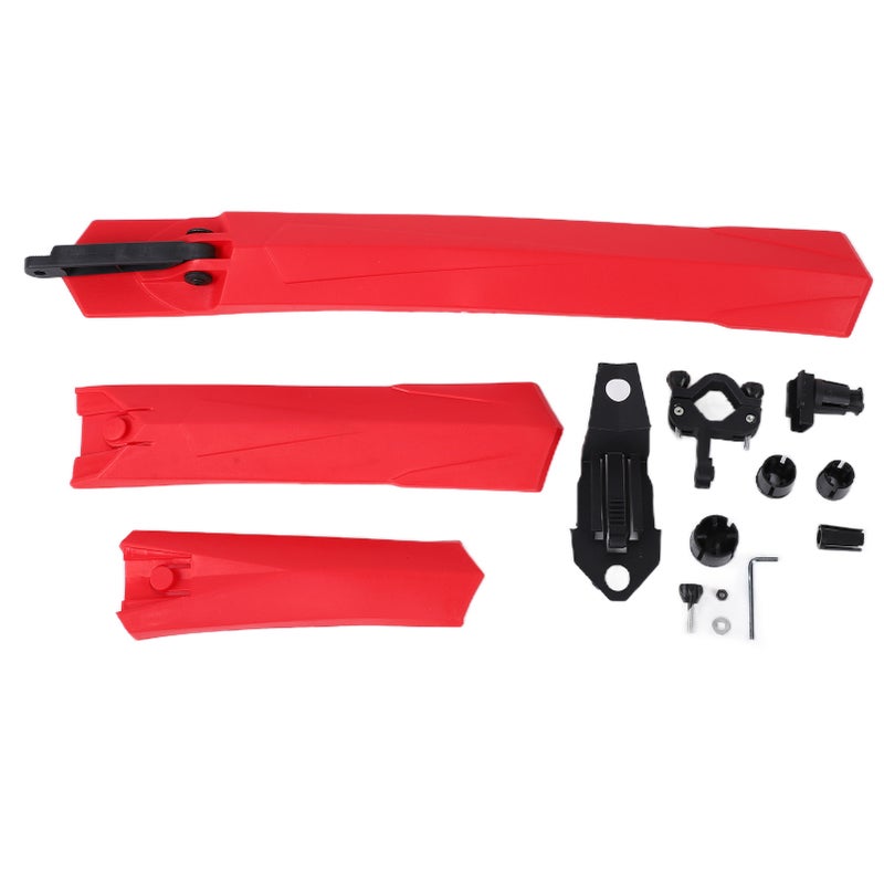 Bike Mud Guard Resilient Plastic Cleanable Bicycle Components for Riding CyclingRed - Image 1