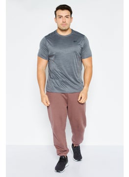 Reebok Men Sportswear Fit Round Neck Short Sleeve Training T Shirt, Grey  - Image 2