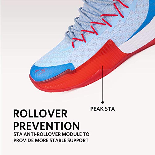 PEAK Men's Basketball Shoes Lightning Sport Shoes for Basketball, Running, Walking Sky Blue - Image 4