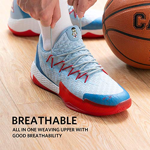PEAK Men's Basketball Shoes Lightning Sport Shoes for Basketball, Running, Walking Sky Blue - Image 3