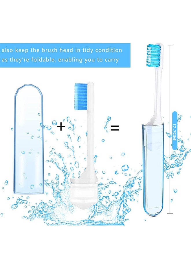 Generic - 4 Pcs Travel Folding Toothbrush, Soft Bristles Toothbrush Bulk, Good for Sensitive Teeth and Gums - Image 1