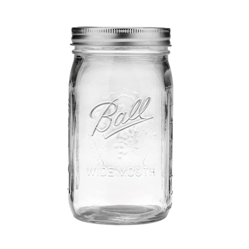 Ball Wide Mouth Glass Mason Jars with Lids and Bands, Used for Canning, Pickling, Juice, Jam, Jelly, Quart Size 32 Ounce (Pack of 8) - Image 1
