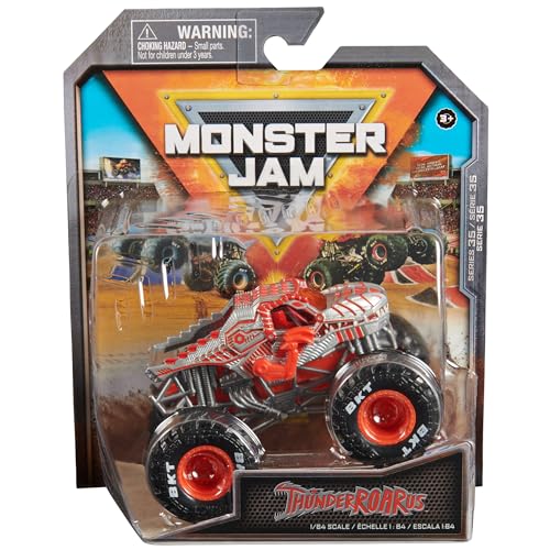 Monster Jam, Official ThunderROARus Monster Truck, Die-Cast Vehicle, 1:64 Scale, Kids Toys for Boys Ages 3 and up - Image 1