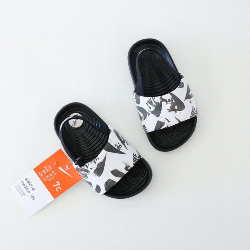 Putian Little Cute Closed-Toe Mesh Sandals For Children, Boys' And Girls' Toddler Shoes, Morandi Color Clog Shoes - Image 4