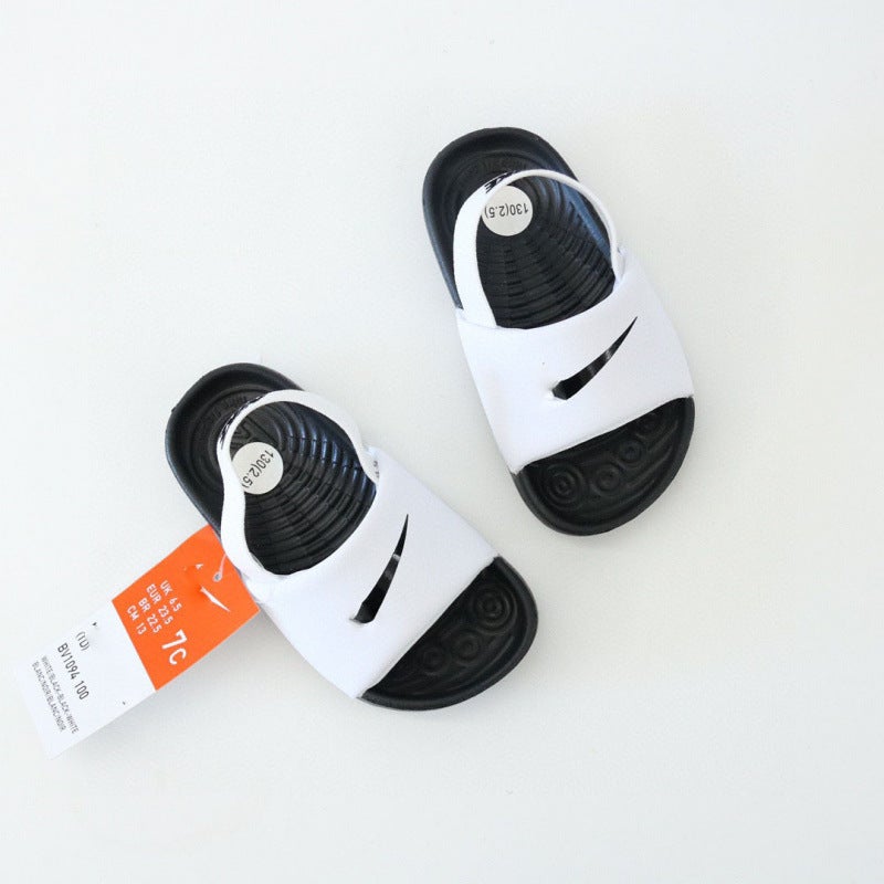 Putian Little Cute Closed-Toe Mesh Sandals For Children, Boys' And Girls' Toddler Shoes, Morandi Color Clog Shoes - Image 3