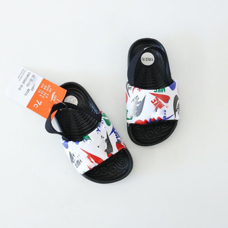 Putian Little Cute Closed-Toe Mesh Sandals For Children, Boys' And Girls' Toddler Shoes, Morandi Color Clog Shoes - Image 2