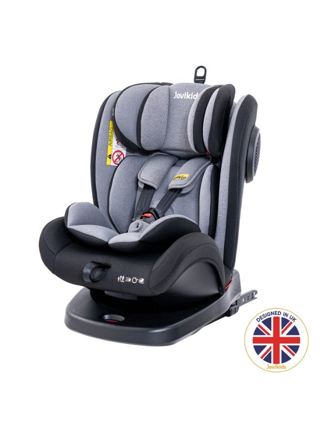 جوفيكيدز Jovikids Angel Safety Baby Car Seat with Isofix and Top Tether, 360 Degree Swivel Child Seat, Rotating Carseat for Group 0/1/2/3, 0-12 Years Old, ECE R44/04, Black - Image 4