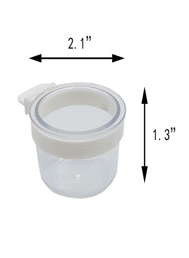 FOIBURELY 4 pcs Detachable Transparent Bowls for Canary Finch Parrot Seed Water Feeder - Image 2