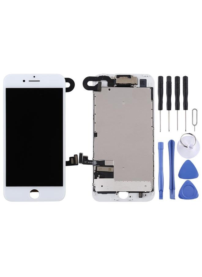 شاشة TFT LCD بديلة تتضمن كاميرا أمامية لهاتف iPhone 7 باللون الأبيض