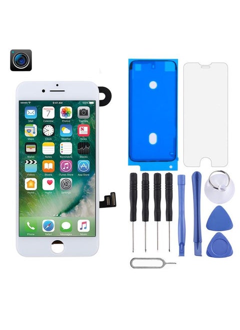 شاشة TFT LCD بديلة تتضمن كاميرا أمامية لهاتف iPhone 7 باللون الأبيض