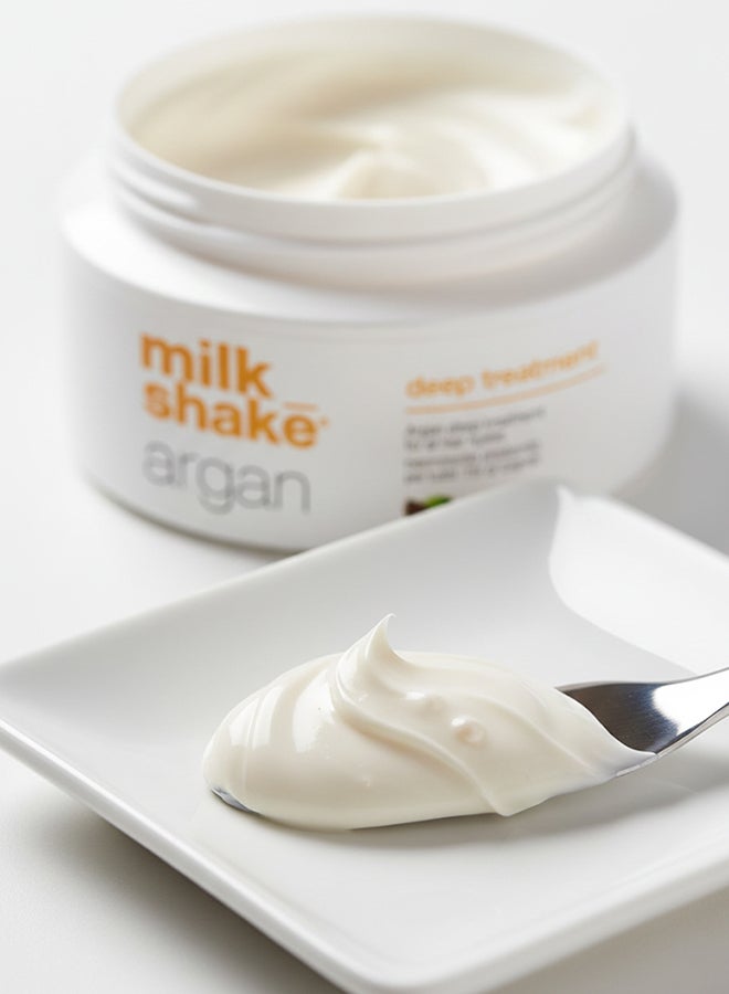 Milk Shake Argan Deep Treatment Mask – Nourishing Hair Treatment with Organic Argan Oil & Wheat Proteins – Anti-Frizz, Hydrating & Color-Safe Hair Mask for Soft, Shiny, Manageable Hair, 200ml - Image 4