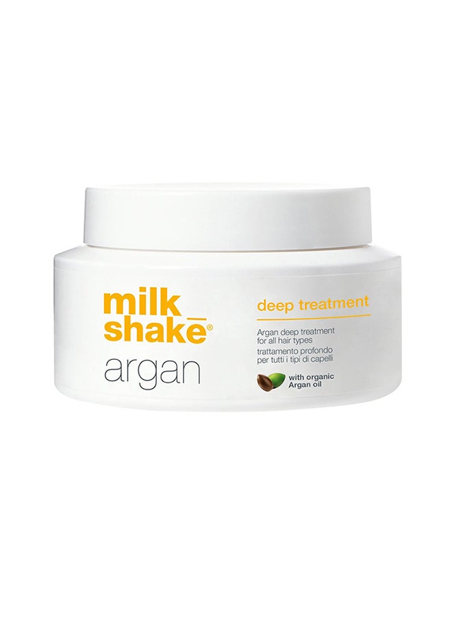 Milk Shake Argan Deep Treatment Mask – Nourishing Hair Treatment with Organic Argan Oil & Wheat Proteins – Anti-Frizz, Hydrating & Color-Safe Hair Mask for Soft, Shiny, Manageable Hair, 200ml - Image 1