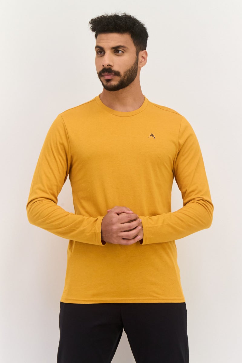 Avalanche Men Sportswear Fit Long Sleeves Outdoor T-Shirt, Orange - Image 1