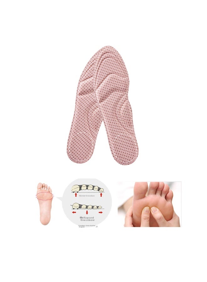 Eleft العلامة التجارية الحائزة على الجوائز Eleft High Heels Companion 2 نعل داخلي لتخفيف الآلام، المقاسات 35-40، Cut Pink Dots - Image 3