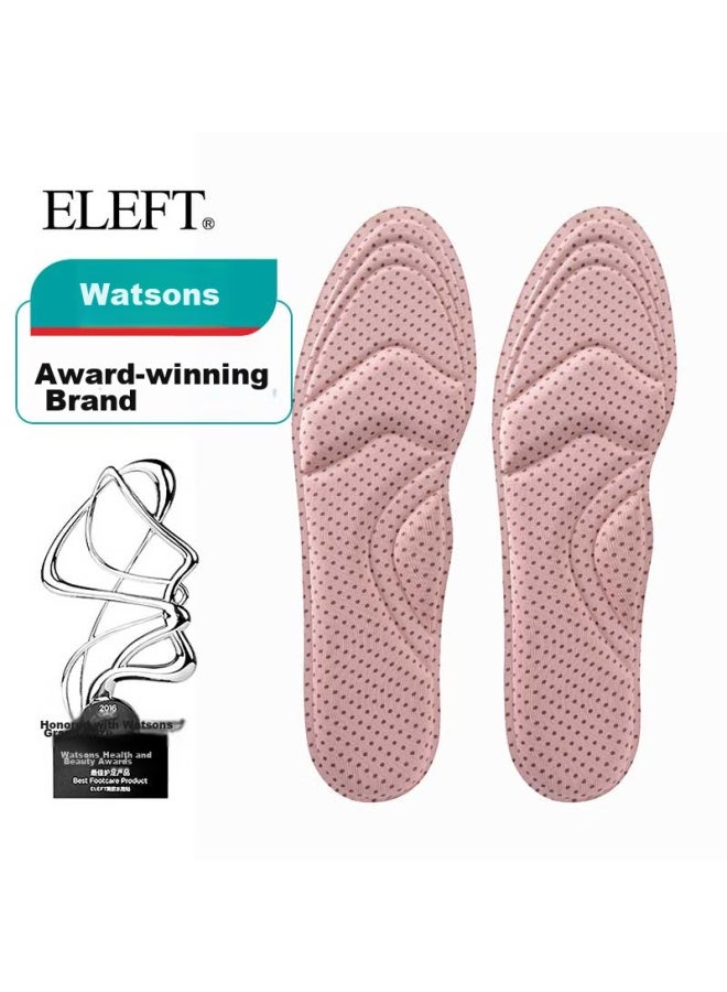 Eleft العلامة التجارية الحائزة على الجوائز Eleft High Heels Companion 2 نعل داخلي لتخفيف الآلام، المقاسات 35-40، Cut Pink Dots - Image 1
