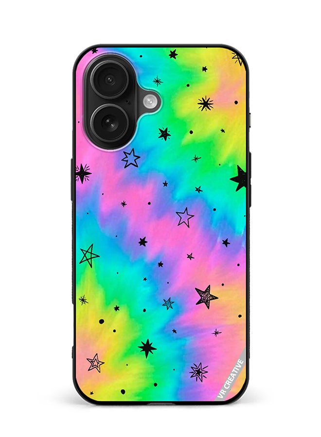 VR CREATIVE Protective Case Cover For Apple iPhone 16 Plus Star Design Multicolour