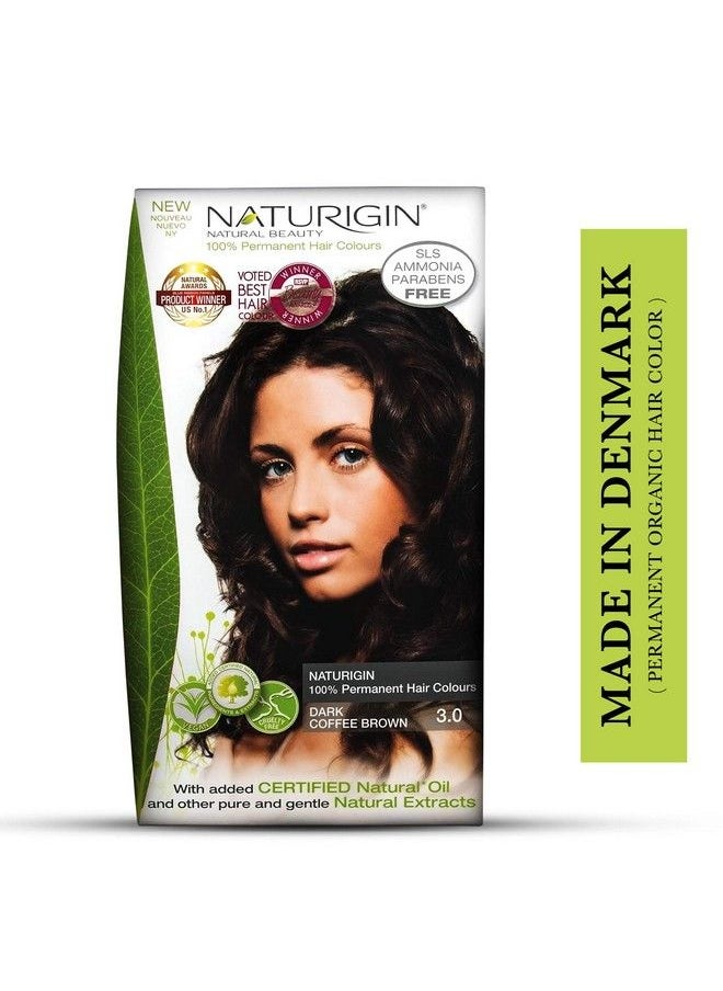 NATURIGIN - Organic Beauty Permanent Hair Color 115Ml (Dark Coffee Brown 3.0) - Image 1