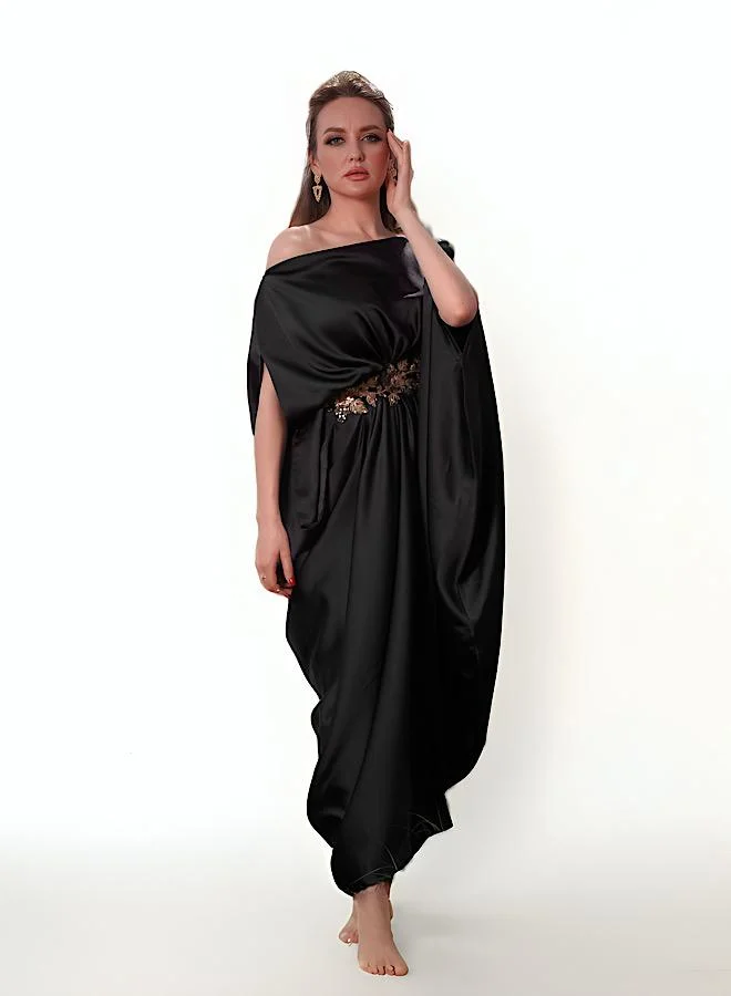 Ecstacy Embellished Pleated Maxi Dress