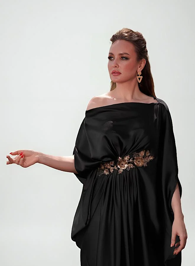 Ecstacy  Embellished Pleated Maxi Dress for Women | Best Price UAE