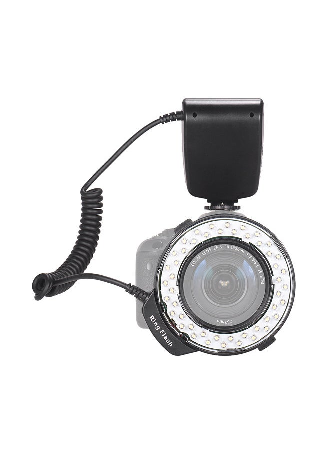 Generic - HD-130 Macro LED Ring Flash Light LCD Display 3000-15000K GN15 Power Control with 3 Flash Diffusers 8 Adapter Rings for Cameras - Image 1