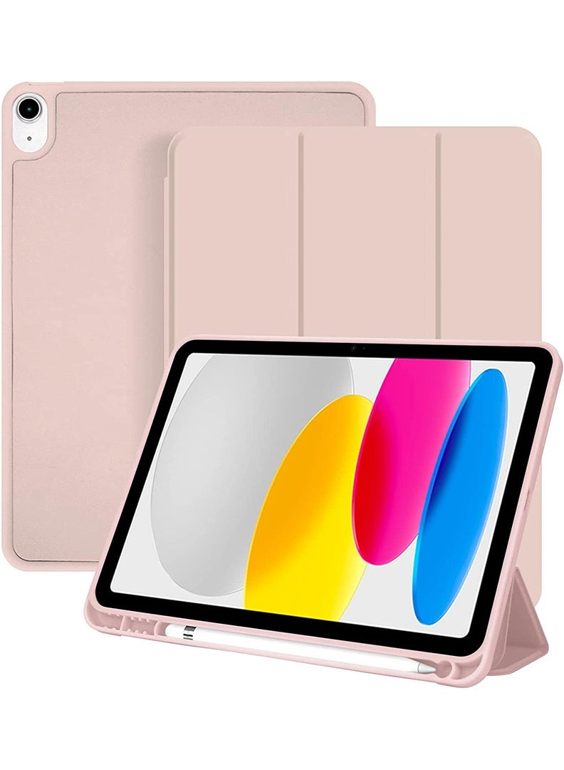 Theodor Slim Smart Case for iPad 11th Gen A16 (2025) 11" & 10th Gen (2022) 10.9"– Lightweight Protective Cover with Pencil Holder, Auto Sleep/Wake, Soft TPU Back – Pink - Image 1