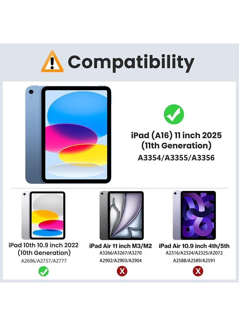 Theodor Slim Smart Case for iPad 11th Gen A16 (2025) 11" & 10th Gen (2022) 10.9"– Lightweight Protective Cover with Pencil Holder, Auto Sleep/Wake, Soft TPU Back – Pink - Image 2