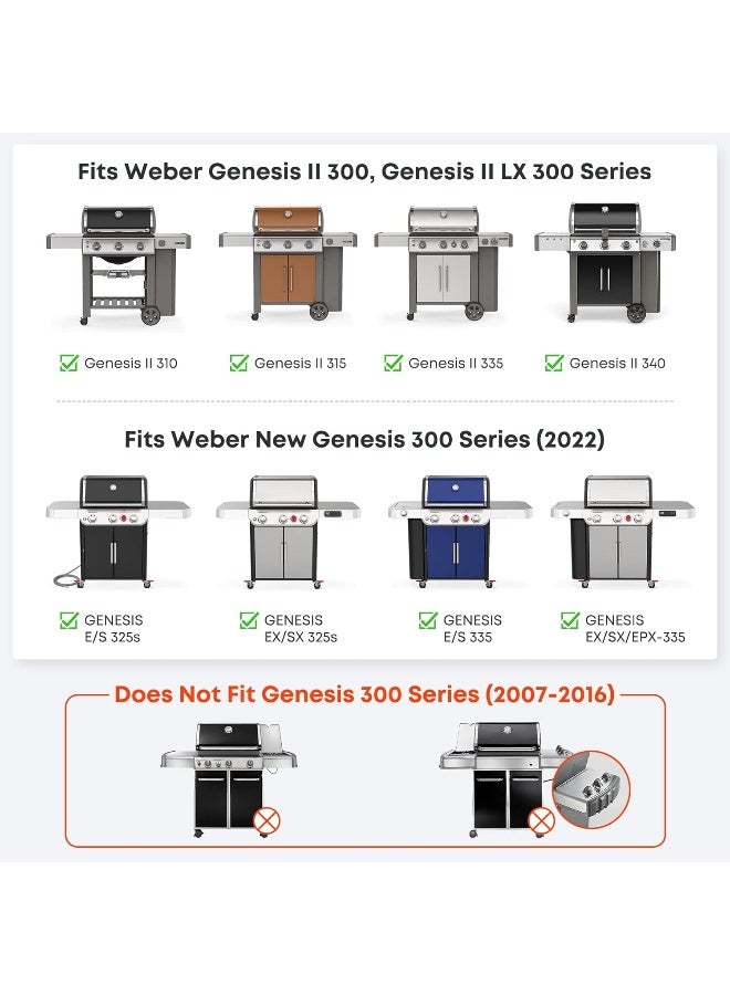Stainless Steel Flat Top Griddle Full-Size Griddle Insert For Weber Genesis Ii And Genesis Ii Lx 300 Series Gas Grill  - Image 2