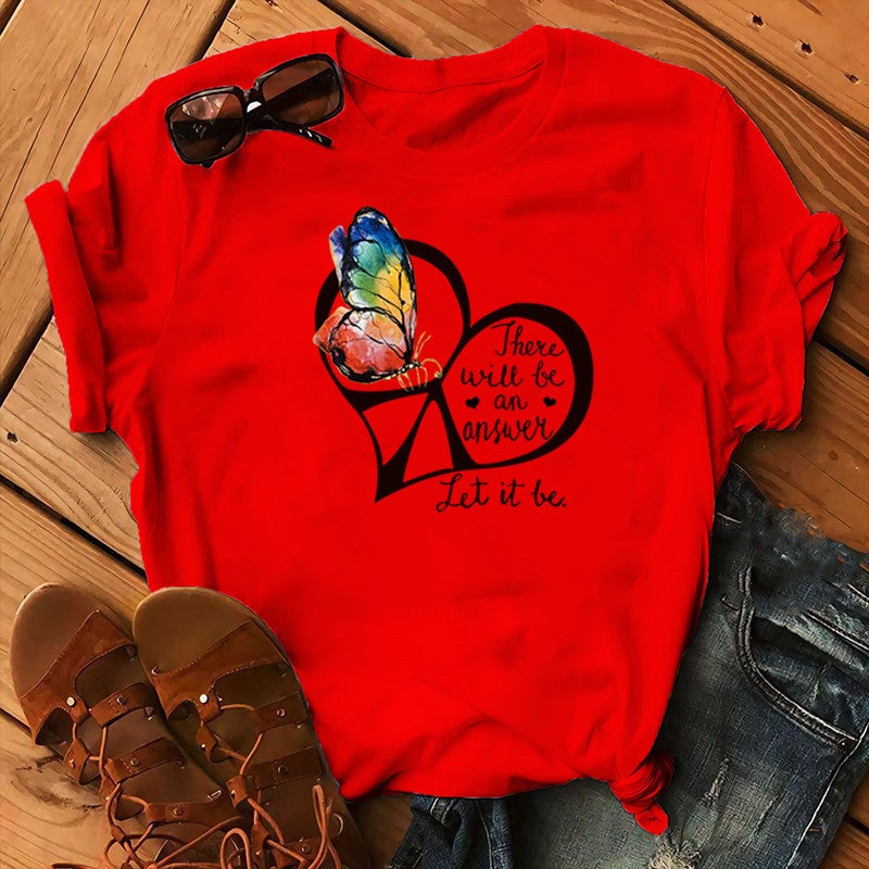 2020 AliExpress wish ebay Amazon foreign trade independent station womens Christmas Animal Flower short sleeve Red 