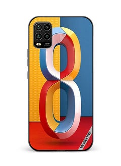 Protective Case Cover For Xiaomi Mi 10 Lite 5G Number 8 Design Multicolour