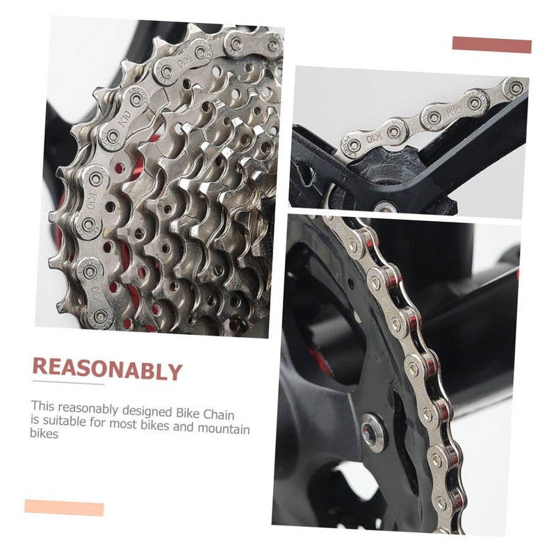 10 Speed Carbon Steel Bicycle Chain with Connector for Mountain and Road Bike Replacement - Image 4