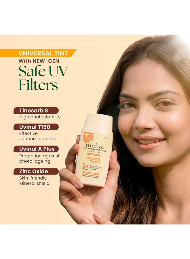 موها: سائل واقي شمس ملون بمعامل حماية SPF 50 PA++++، يحتوي على المانجيثا والعكبر (50 مل) - Image 3