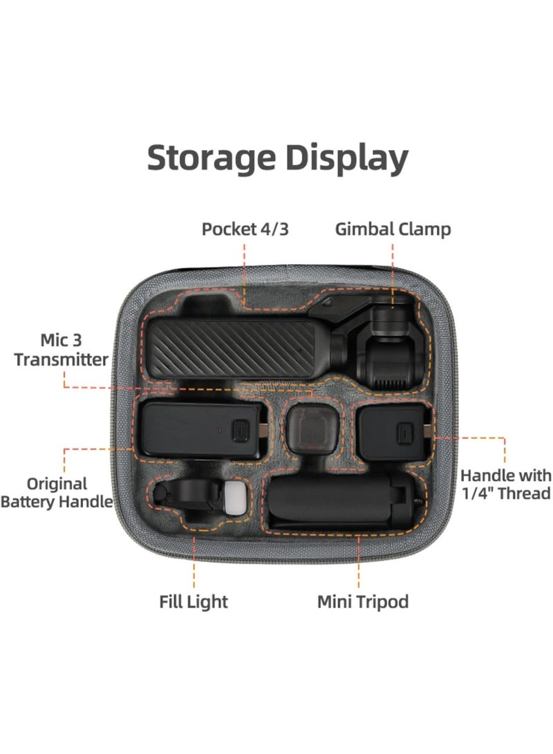 Carrying Case for DJI Osmo Pocket 4, Portable Storage Bag for DJI Pocket 4 /Pocket 3 Creator Combo Accessories - Image 3