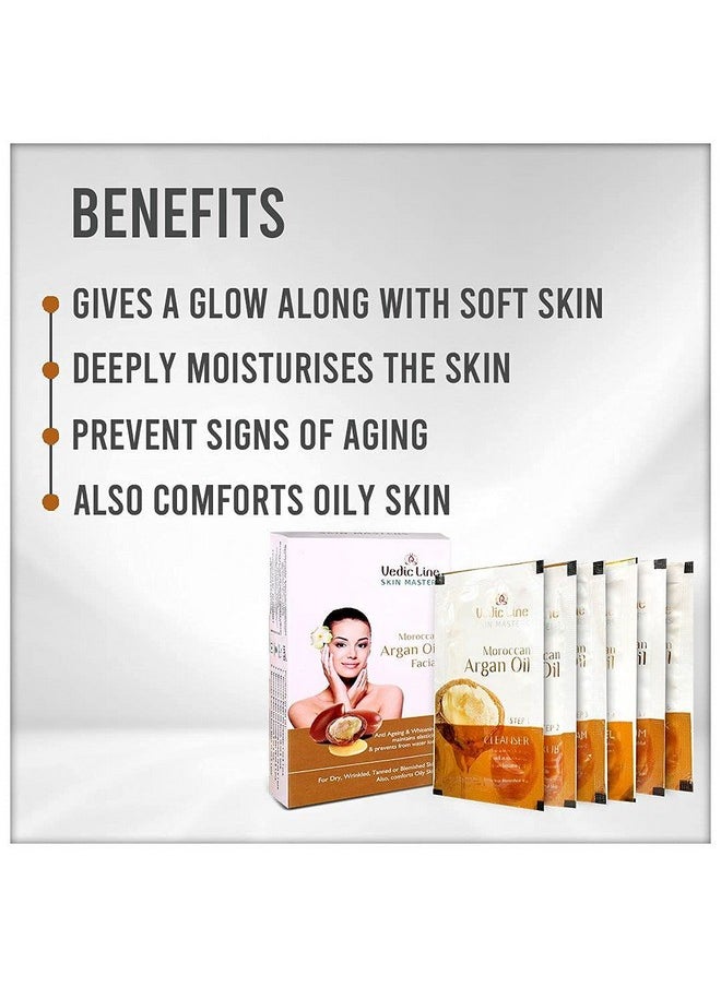 Vedic Line Vedicline Moroccan Argan Oil Facial Kit, Minimize Signs Of Ageing, Wrinkles & Dark Spots With Argan Oil, Sesame & Almond Oil For Beautiful Radiant Glowing Skin, 52Ml (Pack Of 4)  - Image 4
