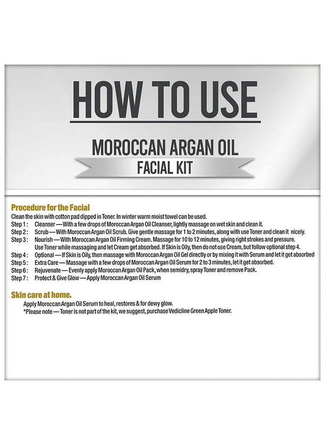 Vedic Line Vedicline Moroccan Argan Oil Facial Kit, Minimize Signs Of Ageing, Wrinkles & Dark Spots With Argan Oil, Sesame & Almond Oil For Beautiful Radiant Glowing Skin, 52Ml (Pack Of 4)  - Image 5