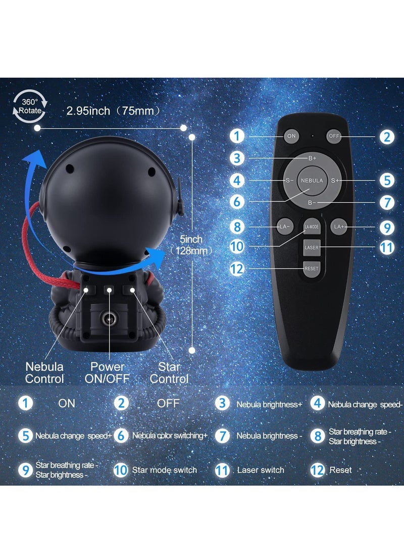 Cool Baby Style COOLBABY Galaxy Projector Star Projector Galaxy Lamp Children's Bedroom Ceiling Playroom Decorative Night Light Mini Cute with Remote Control  - Image 3