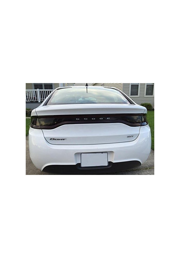 SlickMod Precut Vinyl Tint Cover for 2013-2016 Dodge Dart Taillights - 20% Dark Smoke - Image 2