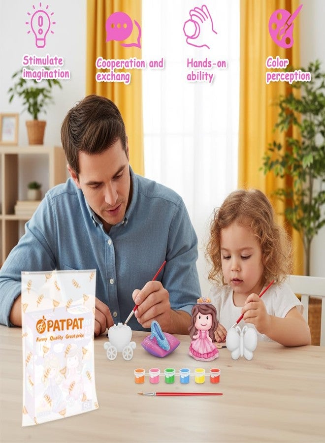 PATPAT® DIY Mould & Paint Craft Kit Princess Theme Fridge Magnet DIY Craft Kits for 3+ Years Plaster Figurine Set with Pigments Palette & Mold Painting Art & Craft Set Creative Toys Girls Gift Items - Image 5
