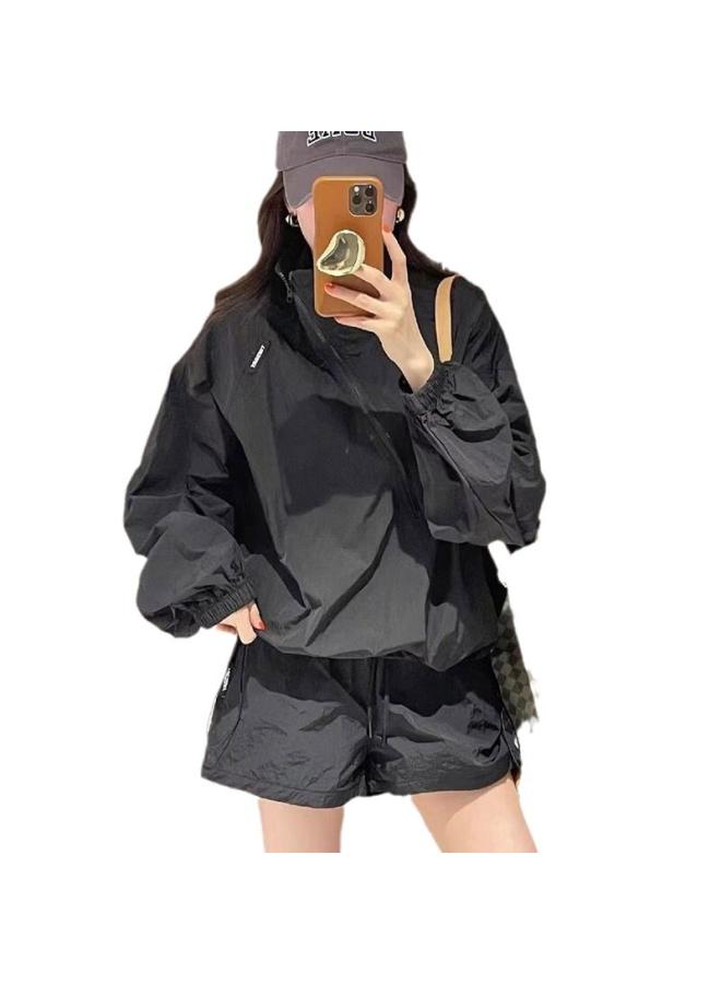 VUELO Summer New Style Chic Niche All-match Thin Sunscreen Suit Loose Casual Rushwork Casual Sports Two-piece Set  - Image 5