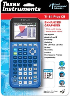 TEXAS INSTRUMENTS Instruments TI-84 Plus CE Color Graphing Calculator,  Blue  - Image 2