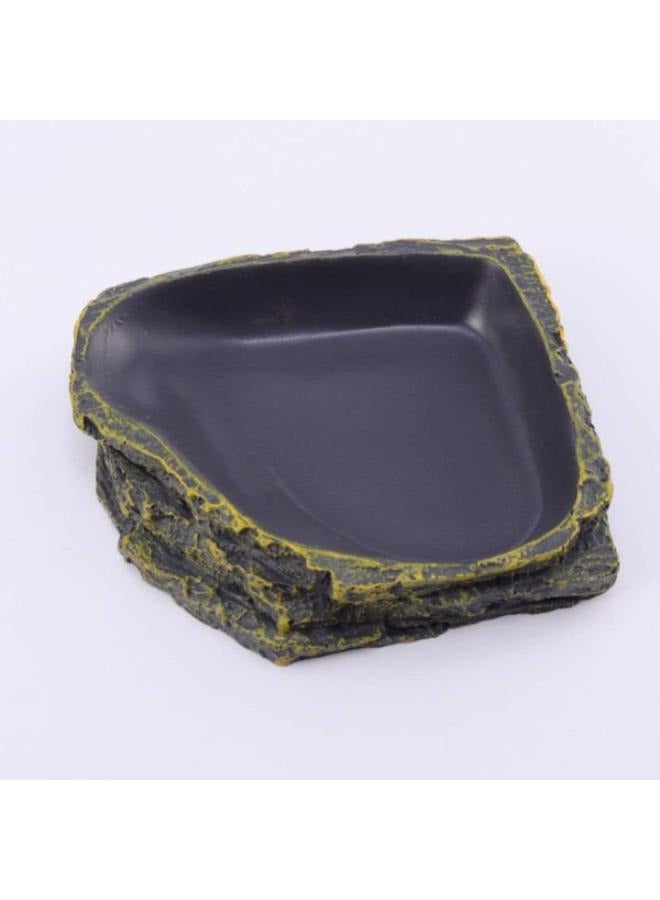Reptile Food Dish Terrarium Water Bowl Food Feeding Plate - Image 2