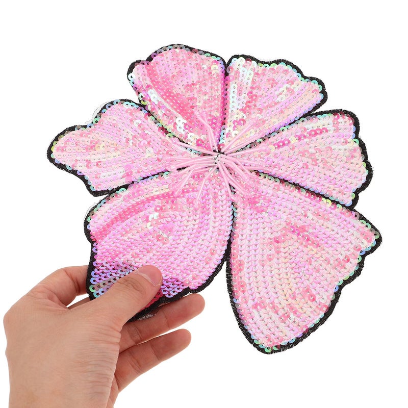 Sparkling Sequin Flower Embroidered Applique Patches 2pcs for Clothing Hats Bags Handmade Floral Sewing Decoration - Image 5
