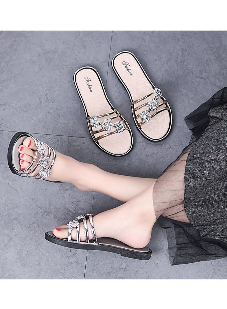 KUYING New Fashion Slippers Beach Flat Bottom Slippers  - Image 5