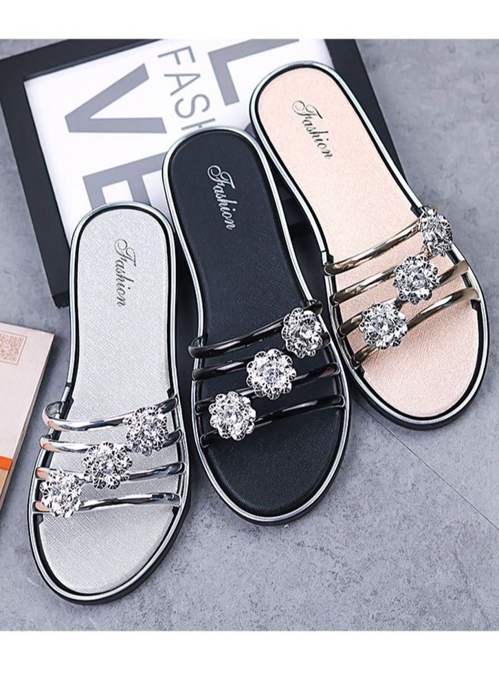 KUYING New Fashion Slippers Beach Flat Bottom Slippers  - Image 2