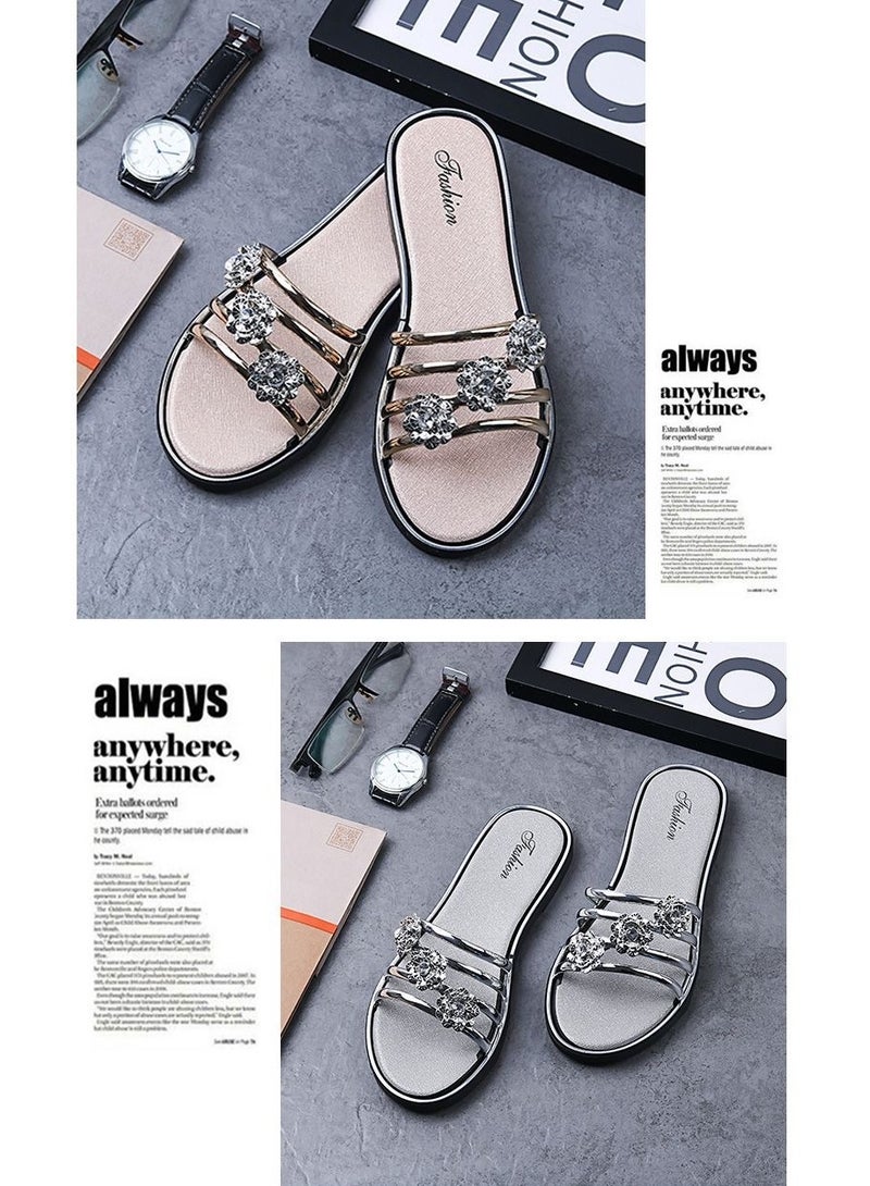 KUYING New Fashion Slippers Beach Flat Bottom Slippers  - Image 3