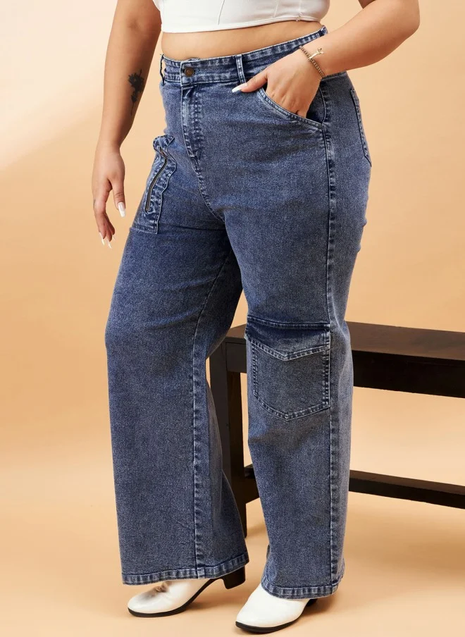 ساسافراس Comfort High-Rise Light Fade Stretchable Jeans for Women
