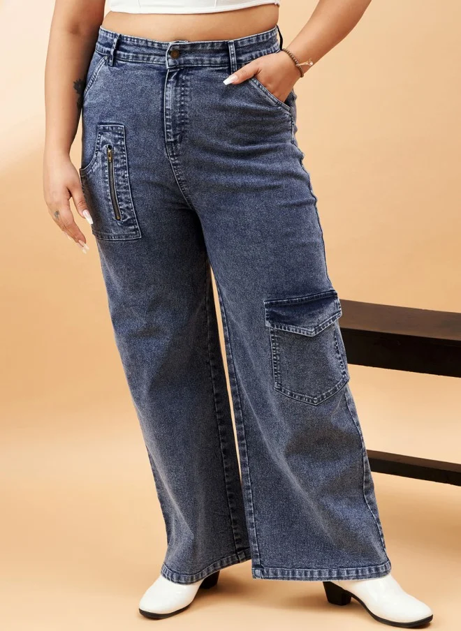 ساسافراس Comfort High-Rise Light Fade Stretchable Jeans for Women
