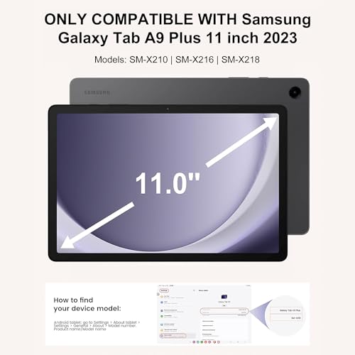 SENGBIRCH Keyboard for Samsung Galaxy Tab A9+ Plus 11 Inch 2023 Protector Case with Backlit Key Board, for Samsung Tablet Keyboard A9Plus Folio with Pen Holder, Wireless Keypad with Colors Backlight, Purple - Image 2