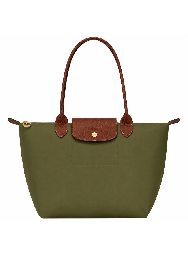 Longchamp Le Pliage Medium Tote Bag - Military Olive Green - Image 1