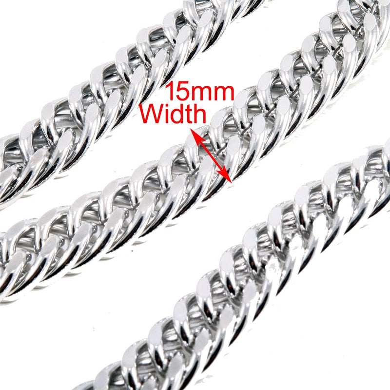 Double K Doublek Strong Heavy Biker Trucker Keychain Key Jean Wallet Chain (29") Silver CS11 - Image 4